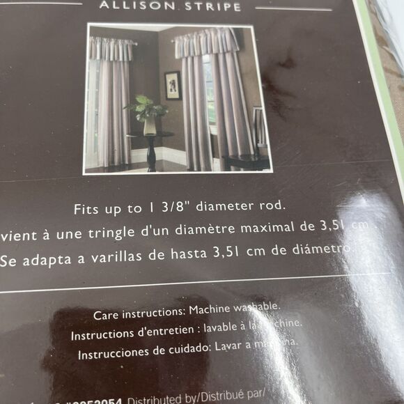Set‎ Of 2 NWT Allen & Roth Allison Stripe Rod Pocket Valance 0052054 70"x18" - Picture 3 of 5